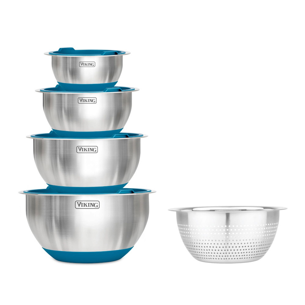 Picture of Viking 9-Piece Mixing Bowl Set with Strainer - Teal
