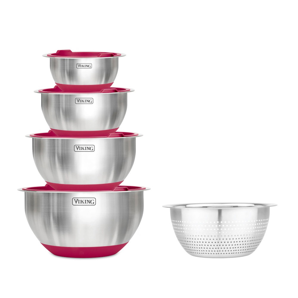 Picture of Viking 9-Piece Mixing Bowl Set with Strainer - Red