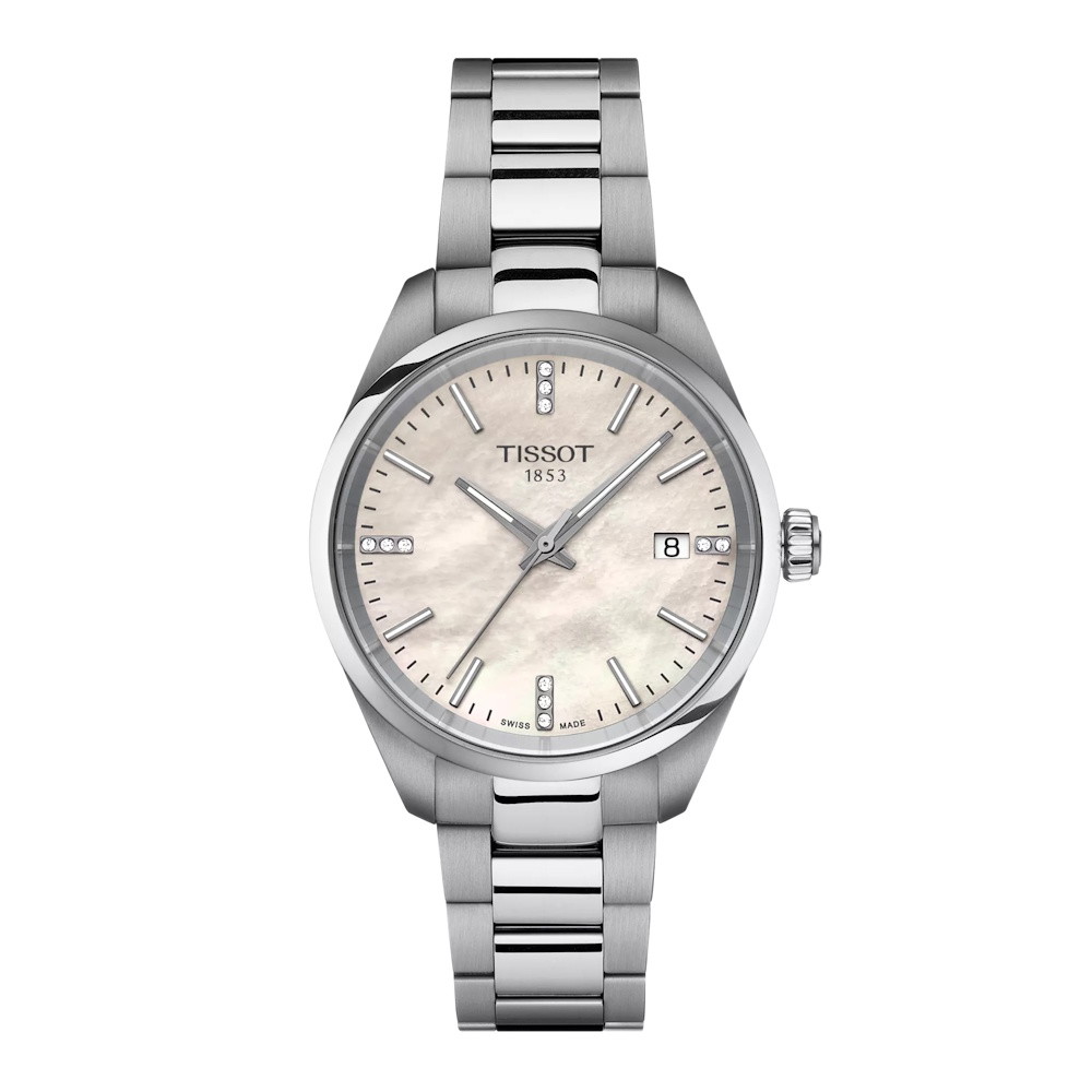 Picture of Tissot PR 100 Quartz 34mm Watch w/White MOP Dial and Diamonds