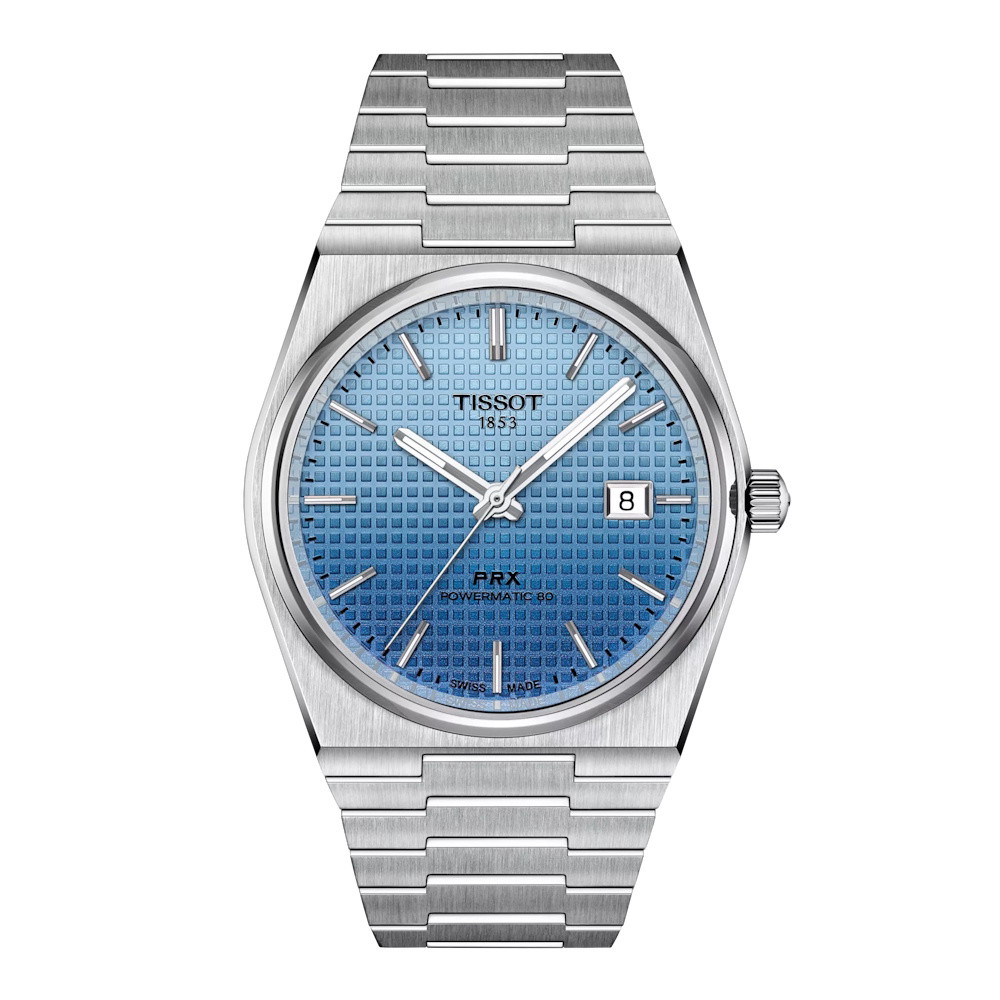 Picture of Tissot PRX Powermatic 80 Gradient 40mm Watch w/ Ice Blue Dial