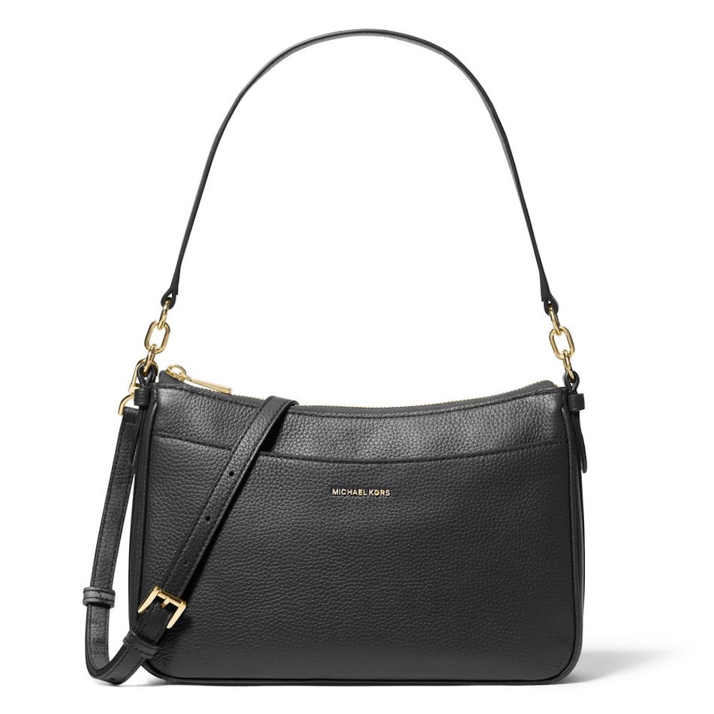 Picture of Michael Kors Jet Set Medium Top Zip Pochette Crossbody - Black