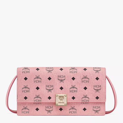 Picture of MCM Aren Large Crossbody Wallet in Visetos - Soft Pink