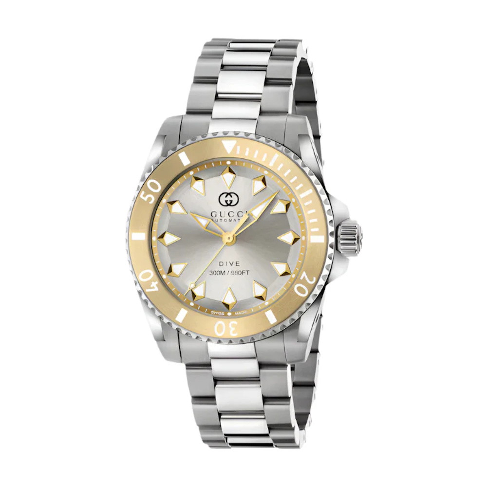 Picture of Gucci Stainless Steel/Gold Plated Dive Watch