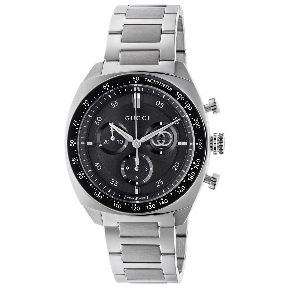 Picture of Gucci Interlocking GG Chronograph Watch with Black Dial