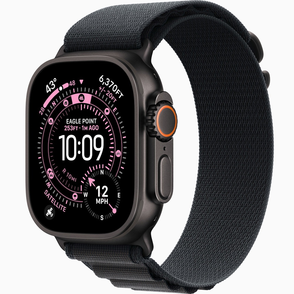 Picture of Apple Watch Ultra 3 GPS+Cell 49mm Blk Titnm, Blk Alp Loop- Med