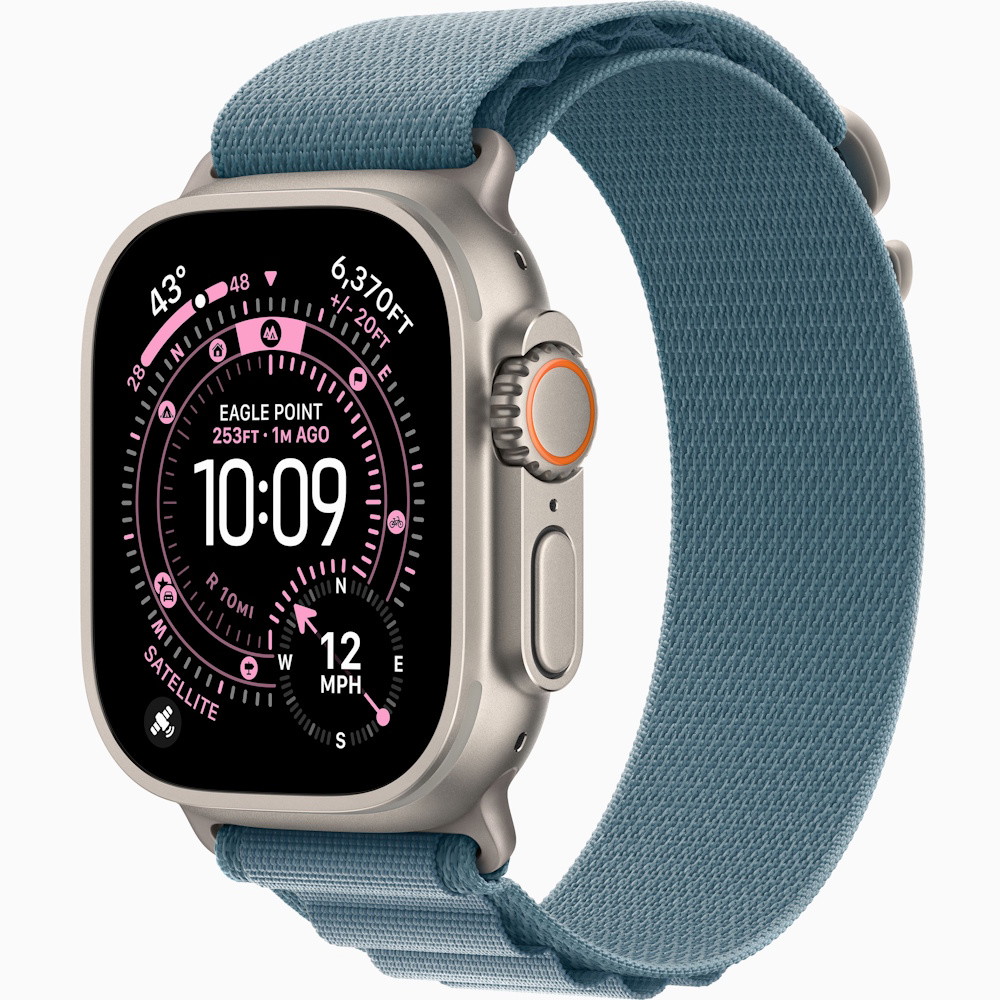 Picture of Apple Watch Ultra 3 GPS+Cell 49mm Ttnm, Lt Blue Alpine- Medium