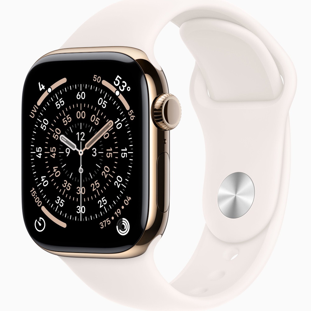 Picture of Apple Watch Series 11 GPS+Cell 46mm Gld Titnm, Blsh Sport- S/M
