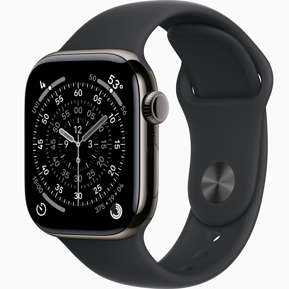Picture of Apple Watch Series 11 GPS+Cell 46mm Slt Titnm, Blk Sport - M/L