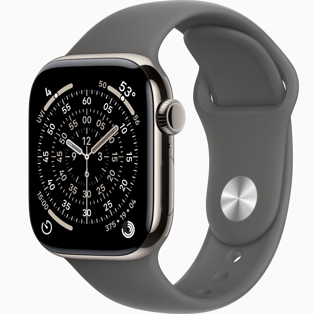 Picture of Apple Watch Series 11 GPS+Cell 46mm Titnm, Stn Gry Sport - M/L