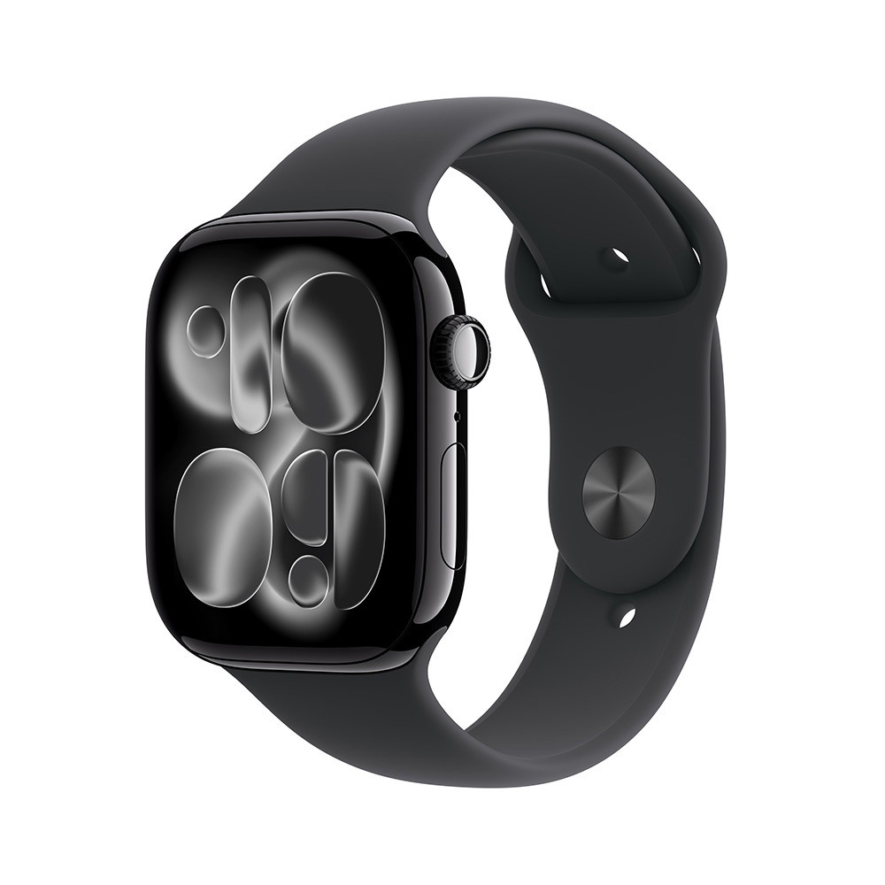 Picture of Apple Watch Series 11 GPS+Cell 46mm Jet Blk Alm, Blk Sprt- M/L