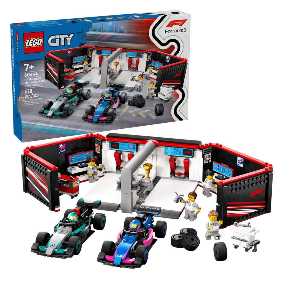 Picture of LEGO F1 Garage & Mercedes-AMG & Alpine Cars