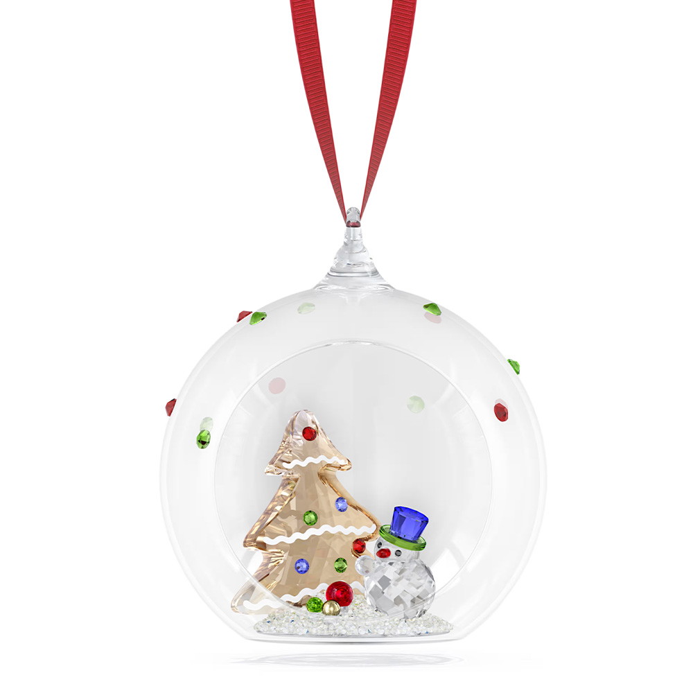 Picture of Swarovski Holiday Cheers Tree and Snowman Ball Ornament