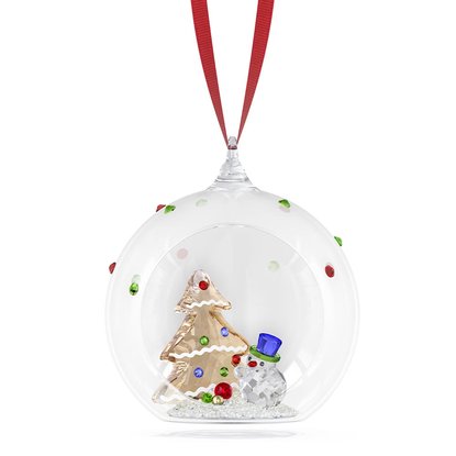 Picture of Swarovski Holiday Cheers Tree and Snowman Ball Ornament