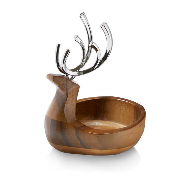 Picture of Nambe Holiday Reindeer Candy Dish 6''