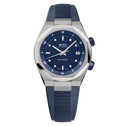 Picture of MIDO Multifort 8 Two Crowns Watch with Blue Strap