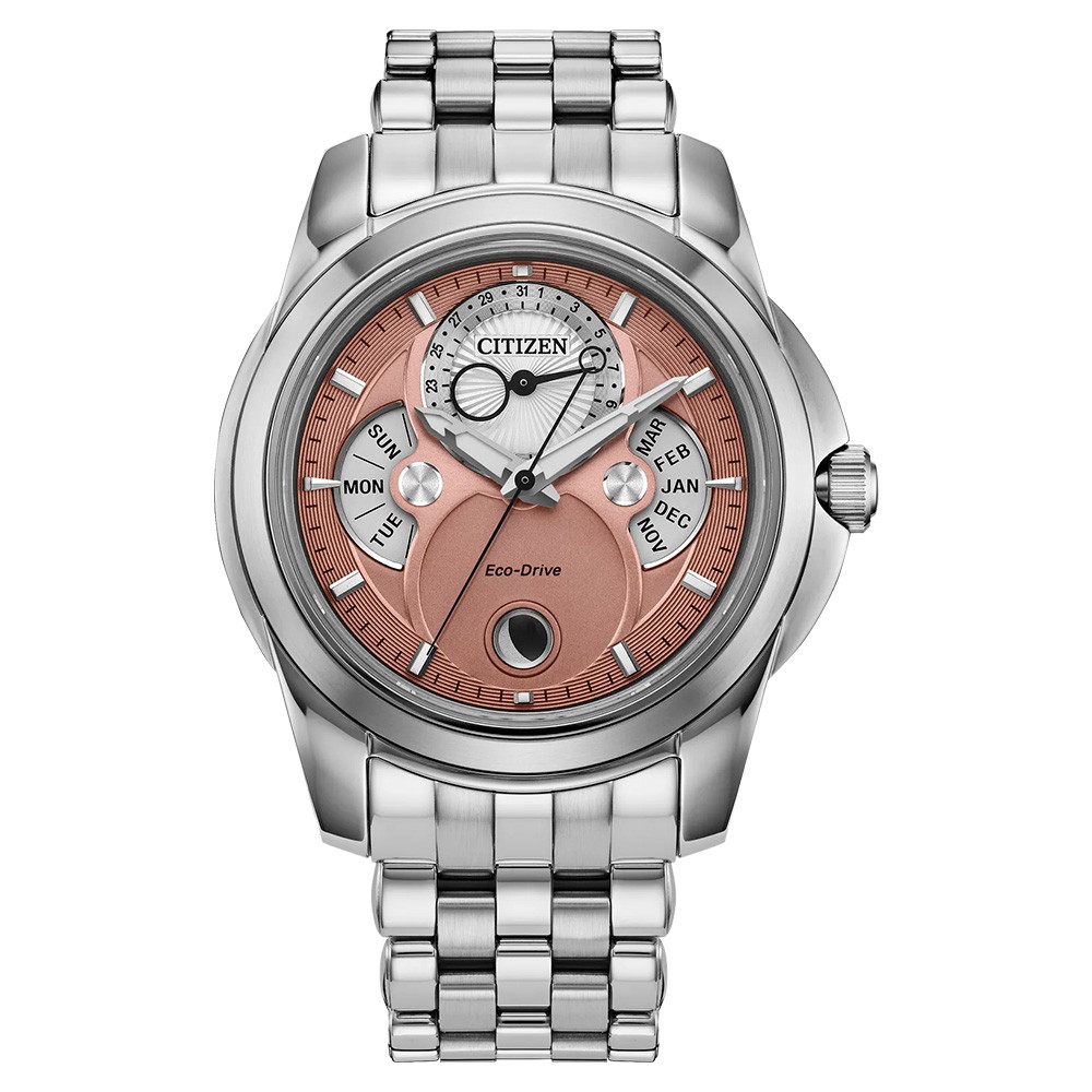 Picture of Citizen Men's Calendrier Watch with Salmon-Tone Dial