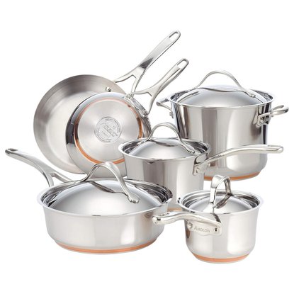 Picture of Anolon Nouvelle Copper Stainless 10-Piece Cookware Set