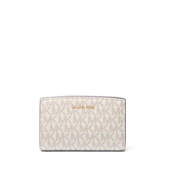 Picture of Michael Kors Bryant Signature Medium Wallet - Vanilla/Acorn