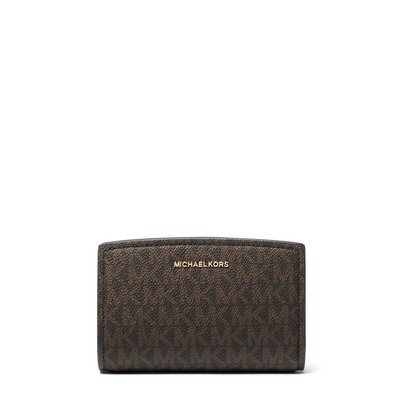 Picture of Michael Kors Bryant Signature Medium Wallet - Brown/Acorn