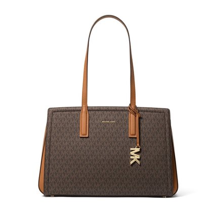 Picture of Michael Kors Laila Signature Medium Tote - Brown/Acorn