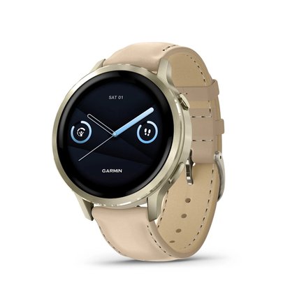 Picture of Garmin Venu 4 41mm GPS/Wi-Fi - Bone Silicone & Lt Sand Leather