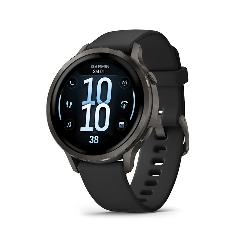 Picture of Garmin Venu 4 41mm GPS/Wi-Fi - Slate with Black Silicone Band
