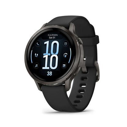 Picture of Garmin Venu 4 41mm GPS/Wi-Fi - Slate with Black Silicone Band