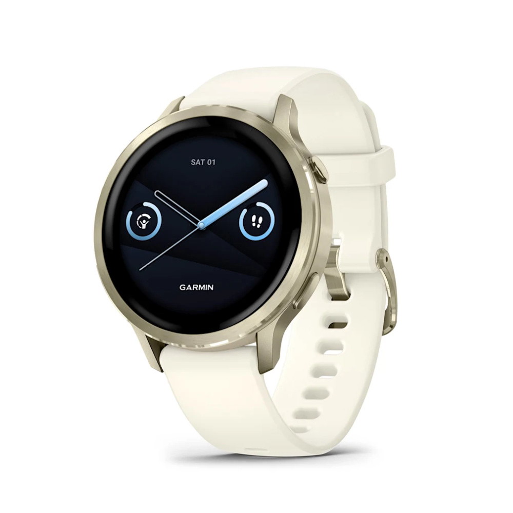Picture of Garmin Venu 4 41mm GPS/Wi-Fi - Lunar Gold with Bone Silicone