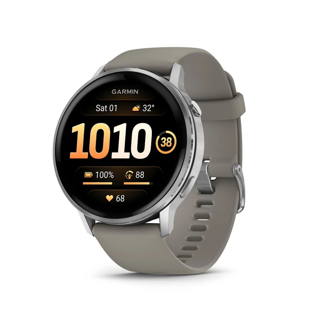 Picture of Garmin Venu 4 45mm GPS/Wi-Fi - Silver with Gray Silicone Band