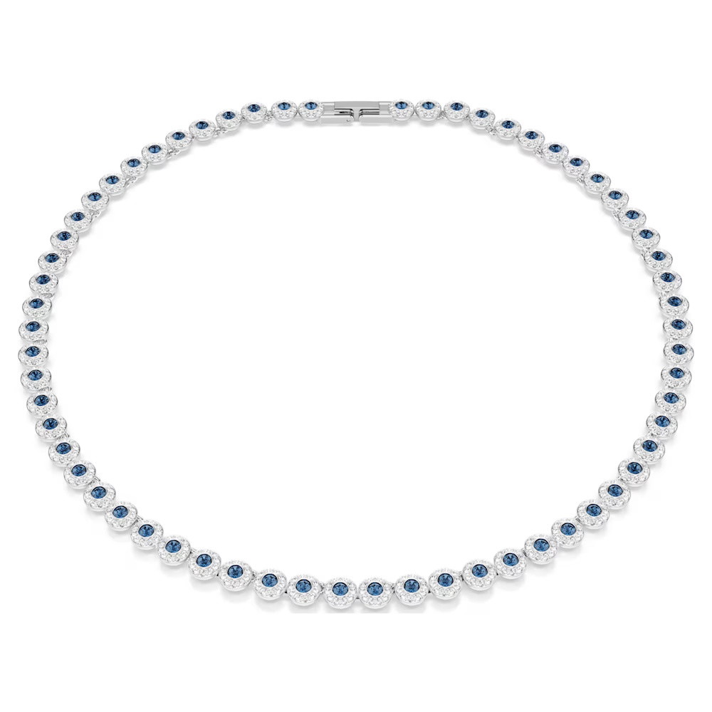 Picture of Swarovski Una Angelic Tennis Necklace - Blue/Rhodium-Plated