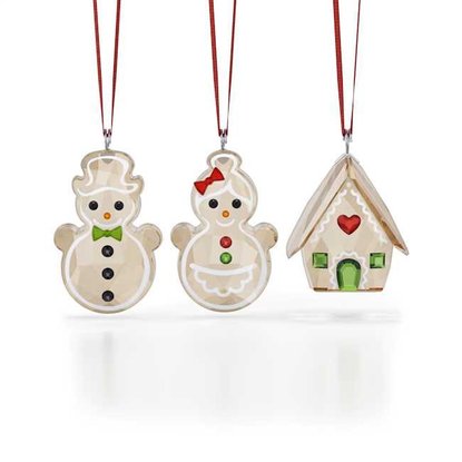 Picture of Swarovski Holiday Cheers Gingerbread Ornament Set