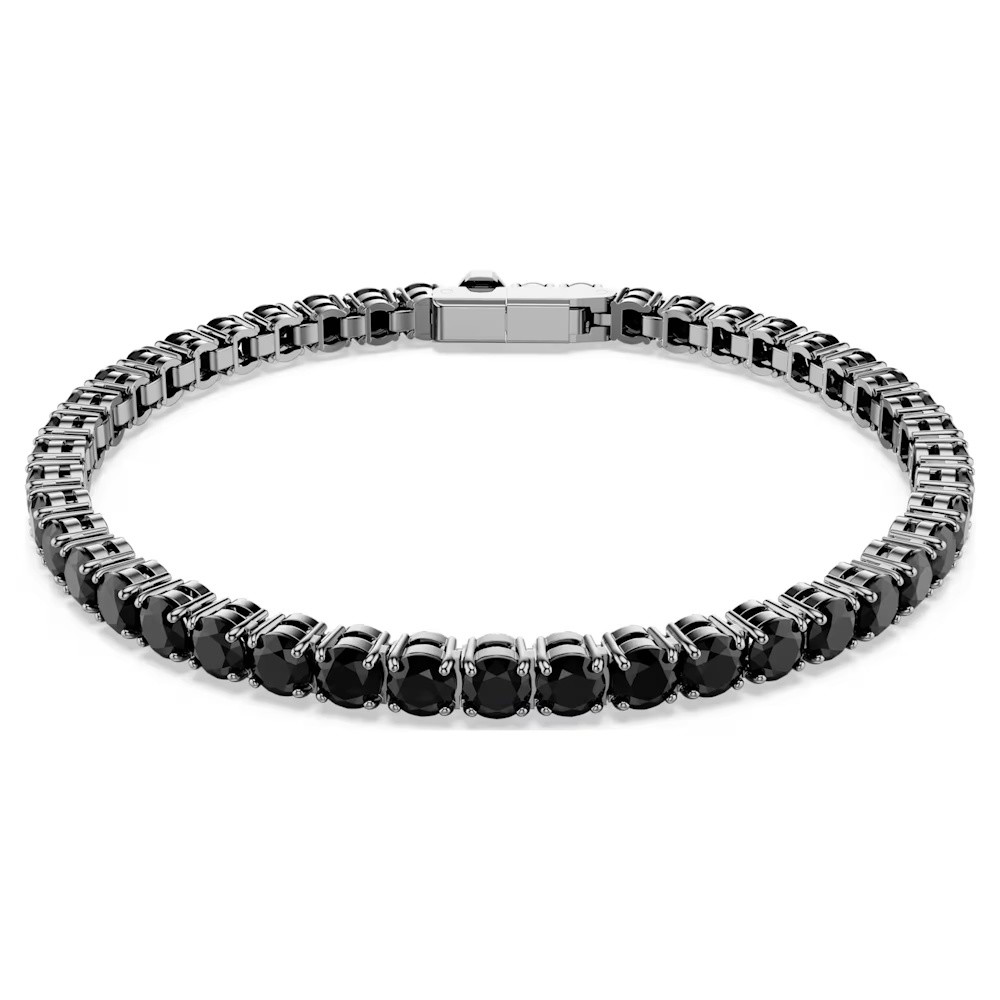 Picture of Swarovski Matrix Tennis Bracelet -  Black/Ruthenium