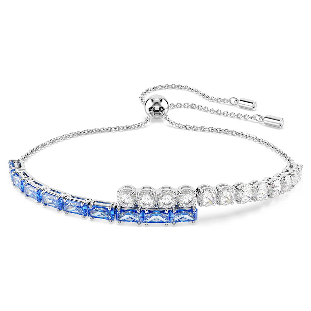 Picture of Swarovski Matrix Mixed Cut Bracelet - Blue/Rhodium-Plated