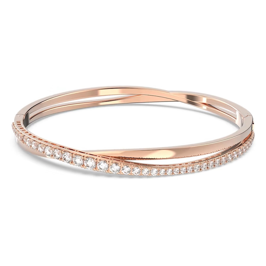 Picture of Swarovski Twist Bangle - Rose Gold/White