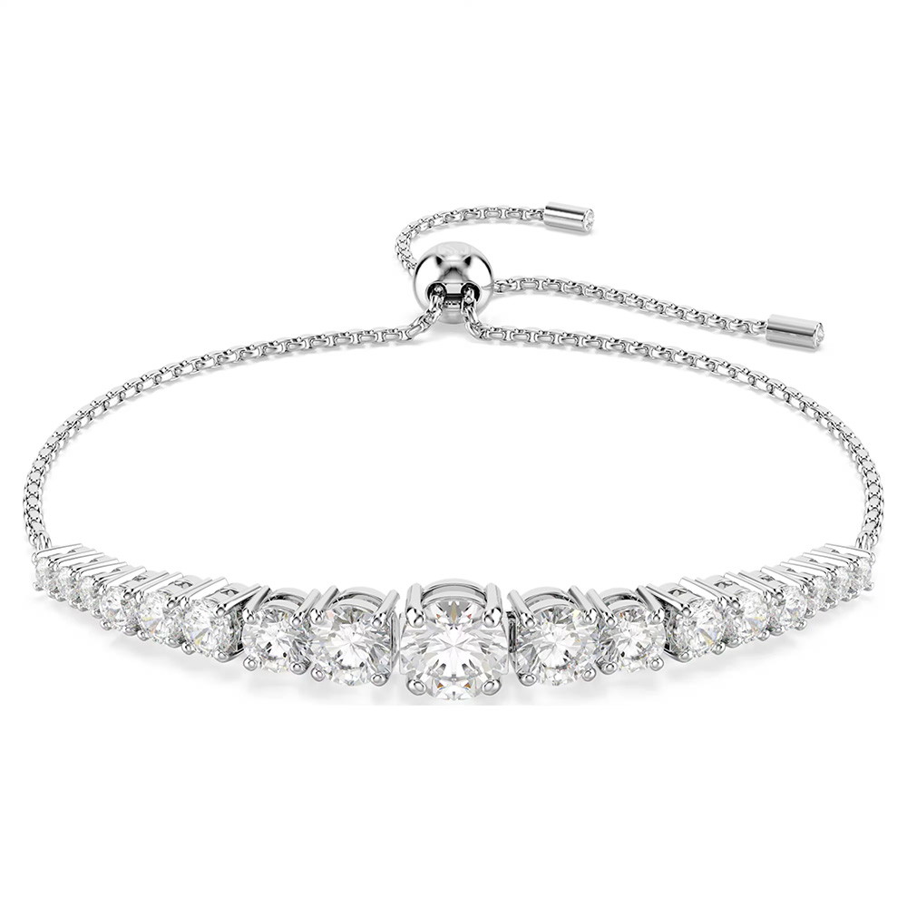 Picture of Swarovski Matrix Bracelet Gradient Round Cuts - White/Rhodium
