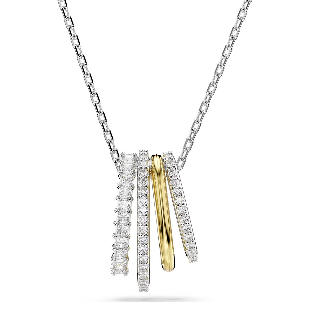 Picture of Swarovski Hyperbola Mixed Cuts Pendant -  White/Mixed Metal