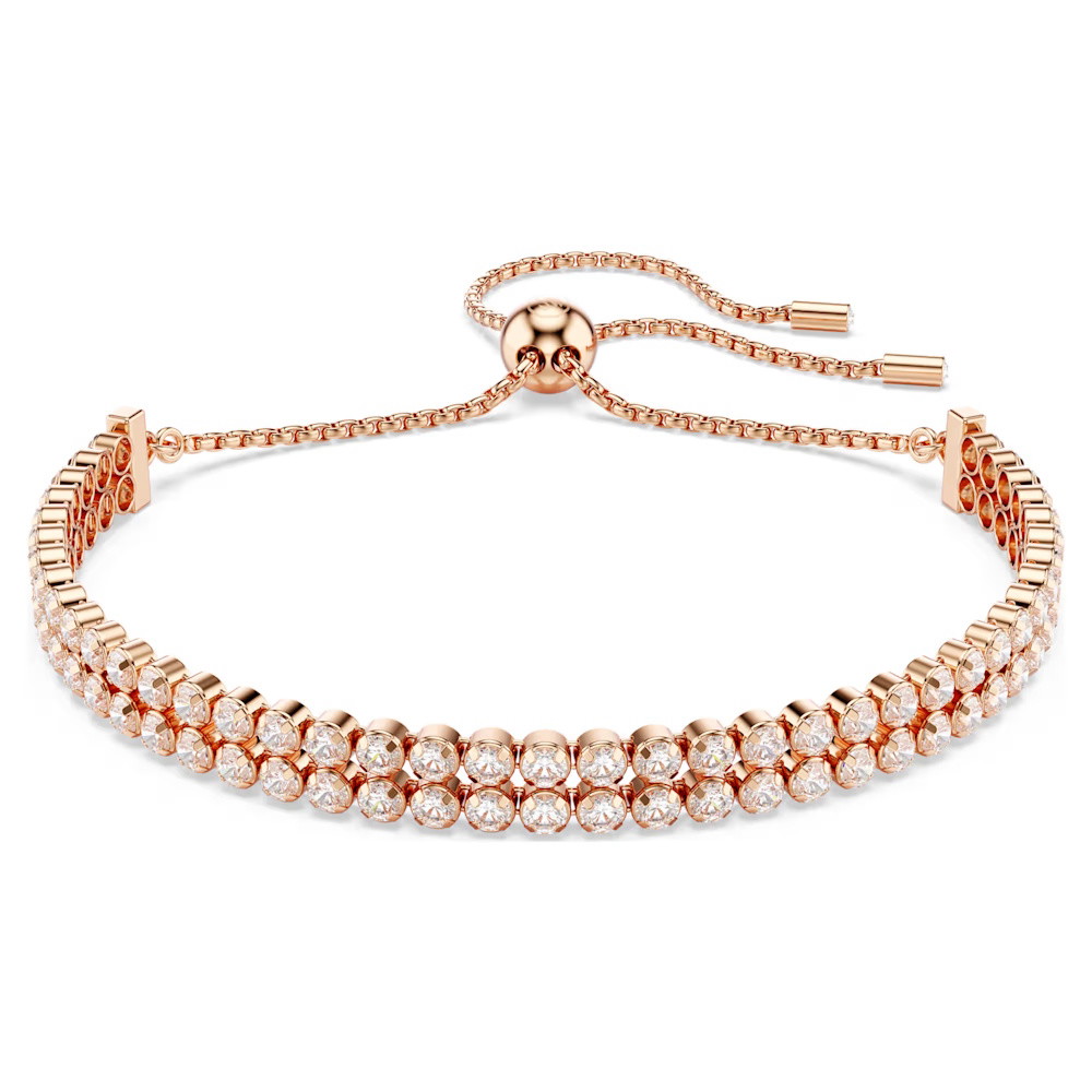 Picture of Swarovski Matrix Tennis Bracelet - Round White/Rose Gold