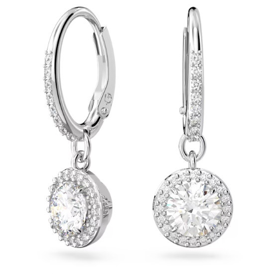 Picture of Swarovski Constella Drop Pave Earrings - Rhodium
