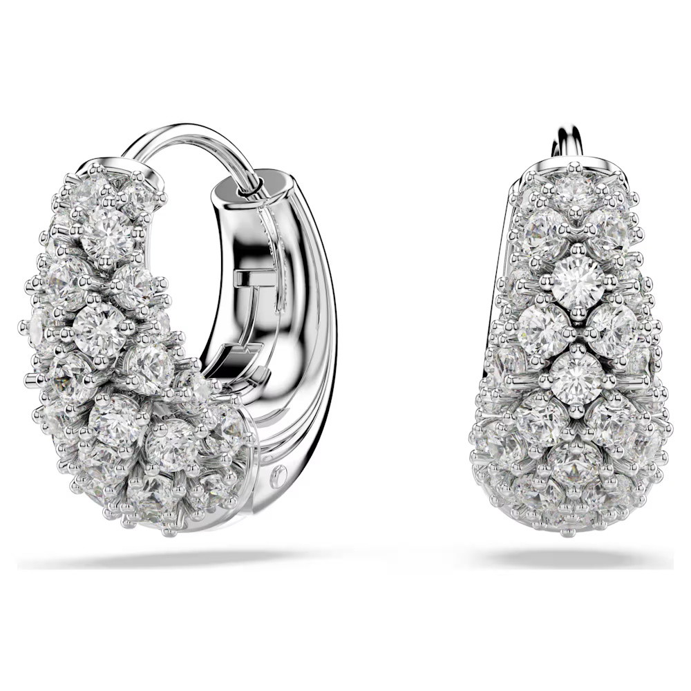 Picture of Swarovski Sublima Earrings  - White/Rhodium-Plated