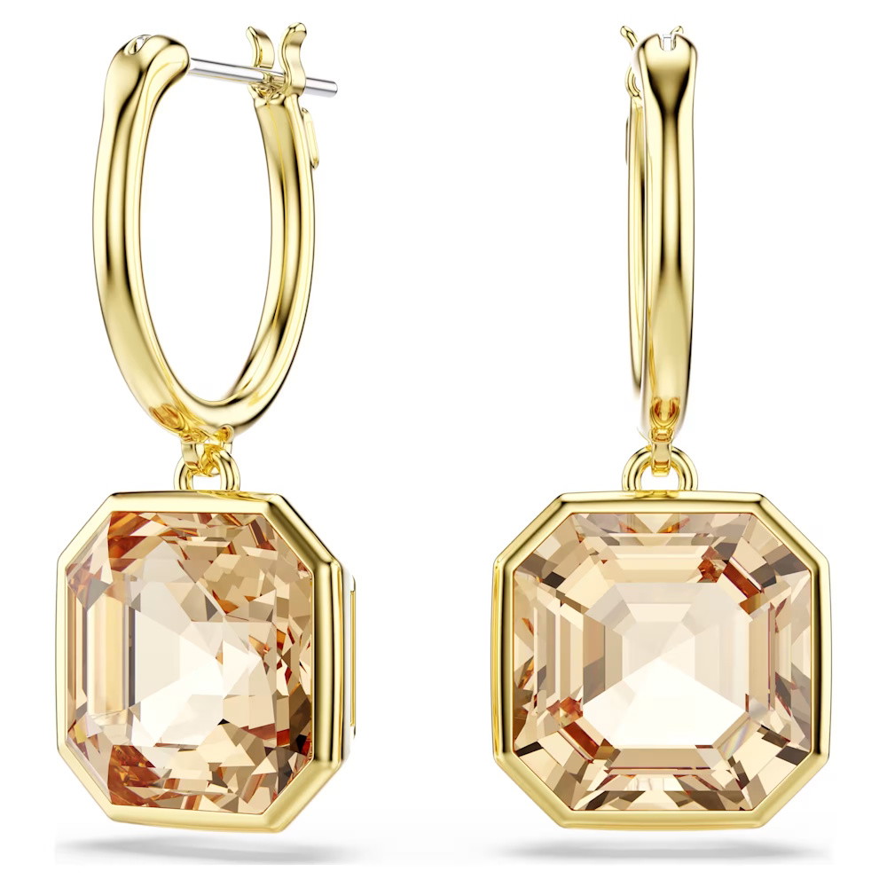 Picture of Swarovski Millenia Drop Earrings - Caramel/Gold-Tone
