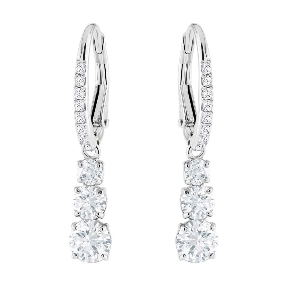 Picture of Swarovski Attract Trilogy Round Pierced Earrings