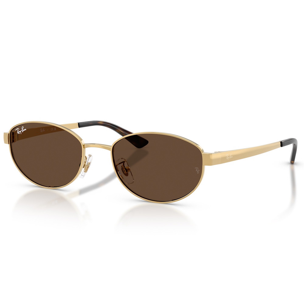 Picture of Ray-Ban RB3774D Sunglasses - Arista Gold Frame/Dark Brown Lens