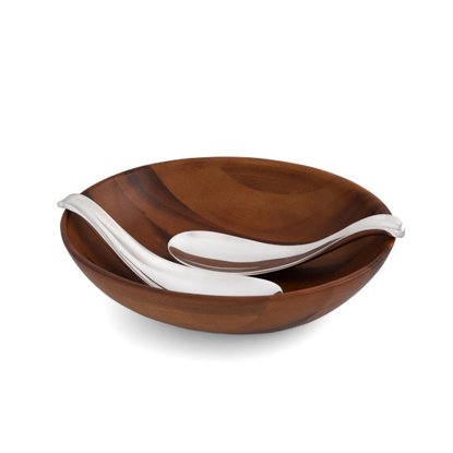 Picture of Nambe Yin Yang Salad Bowl with Servers