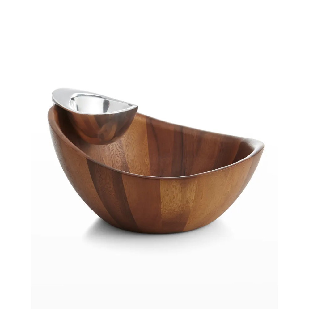 Picture of Nambe Harmony Acacia Chip and Dip Bowl
