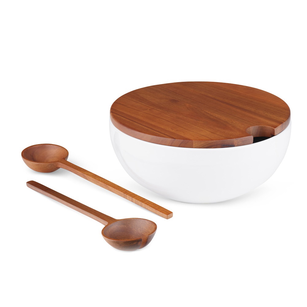 Picture of Nambe Duets Salad Bowl with Lid & Servers