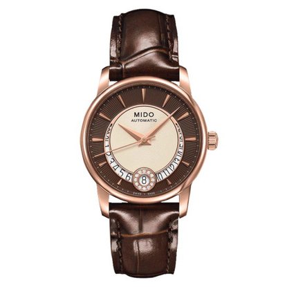 Picture of MIDO Baroncelli Automatic Rose Gold PVD Watch with Diamonds