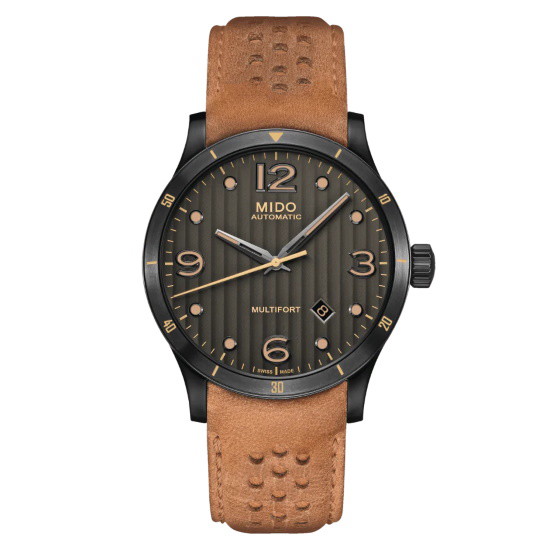 Picture of MIDO Mulfiort Adventure Auto Watch with Brown Leather Strap
