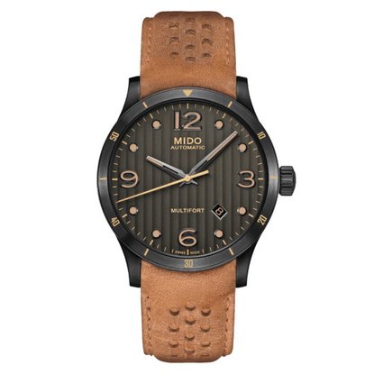 Picture of MIDO Mulfiort Adventure Auto Watch with Brown Leather Strap