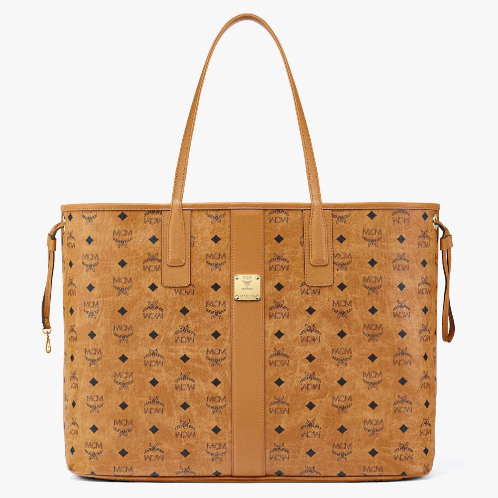 Picture of MCM Liz Visetos Shopper Large - Cognac