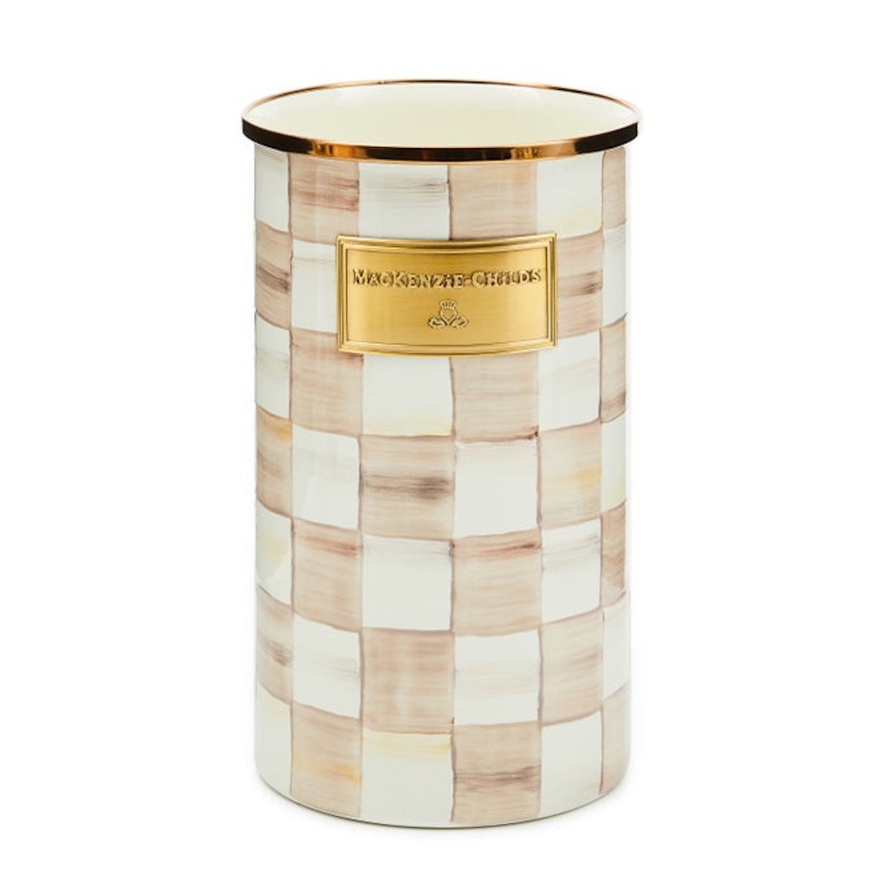 Picture of MacKenzie-Childs Mocha Check Utensil Holder